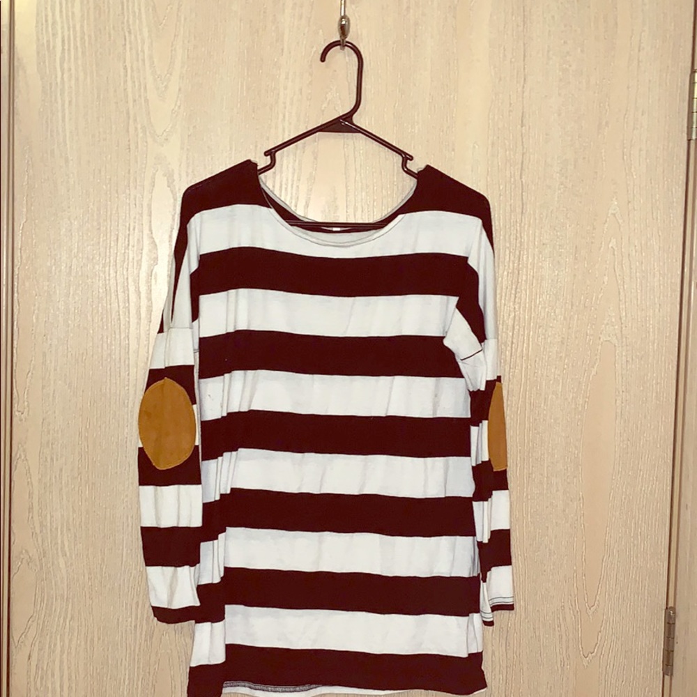 Long sleeve striped blouse